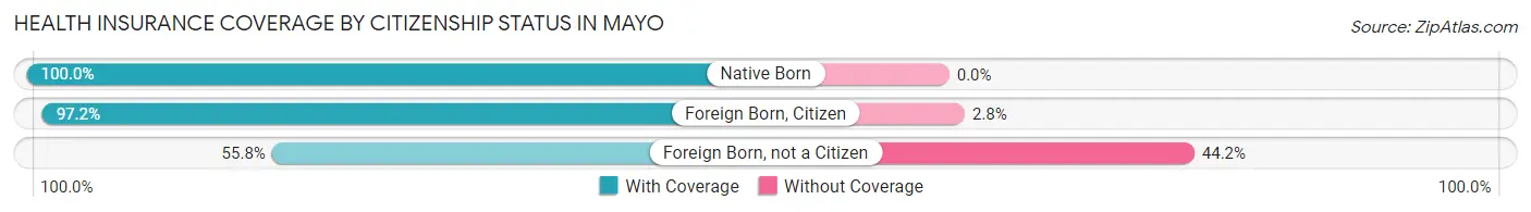 Health Insurance Coverage by Citizenship Status in Mayo