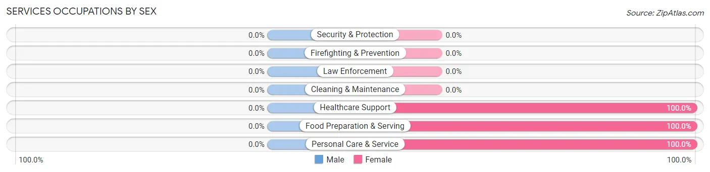 Services Occupations by Sex in Mayo