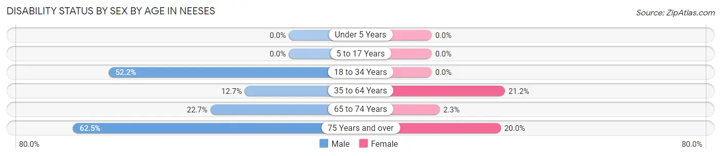 Disability Status by Sex by Age in Neeses
