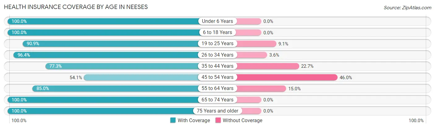 Health Insurance Coverage by Age in Neeses