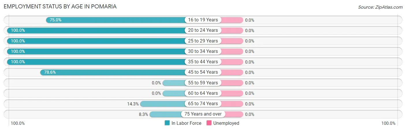 Employment Status by Age in Pomaria