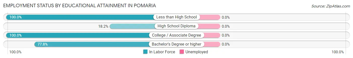 Employment Status by Educational Attainment in Pomaria