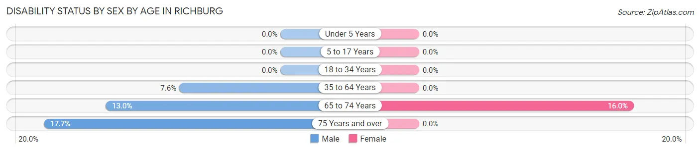 Disability Status by Sex by Age in Richburg