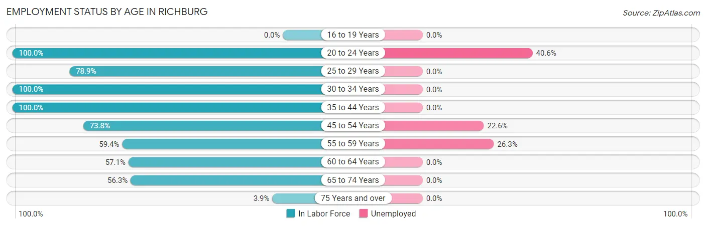 Employment Status by Age in Richburg