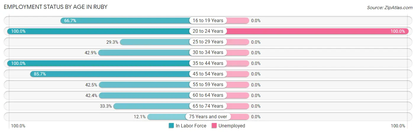 Employment Status by Age in Ruby