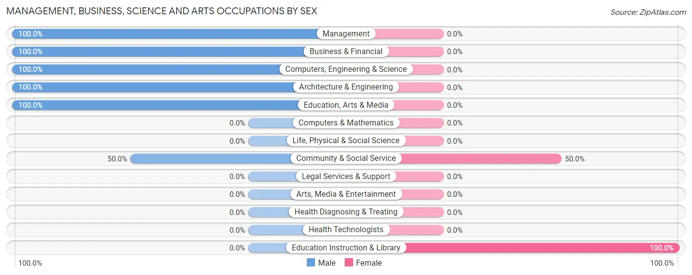 Management, Business, Science and Arts Occupations by Sex in Salley