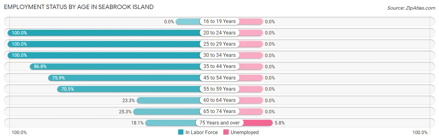 Employment Status by Age in Seabrook Island