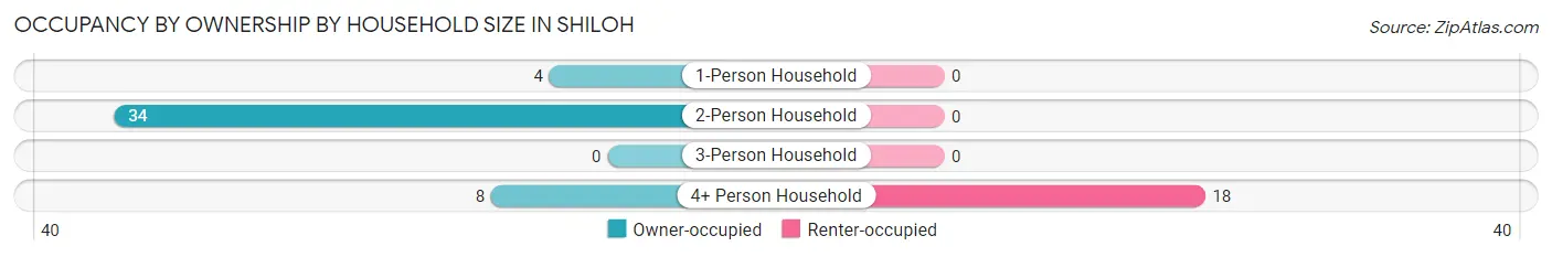 Occupancy by Ownership by Household Size in Shiloh