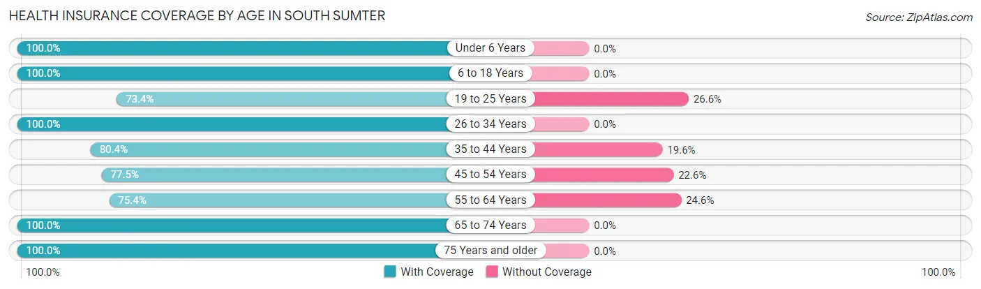 Health Insurance Coverage by Age in South Sumter