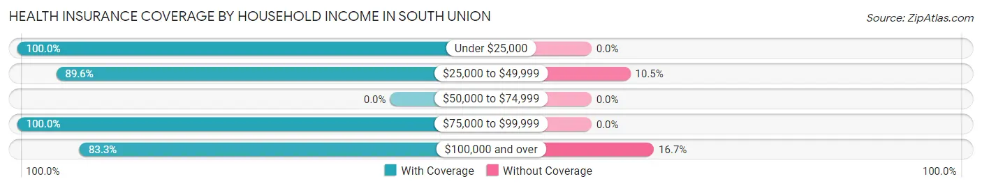 Health Insurance Coverage by Household Income in South Union