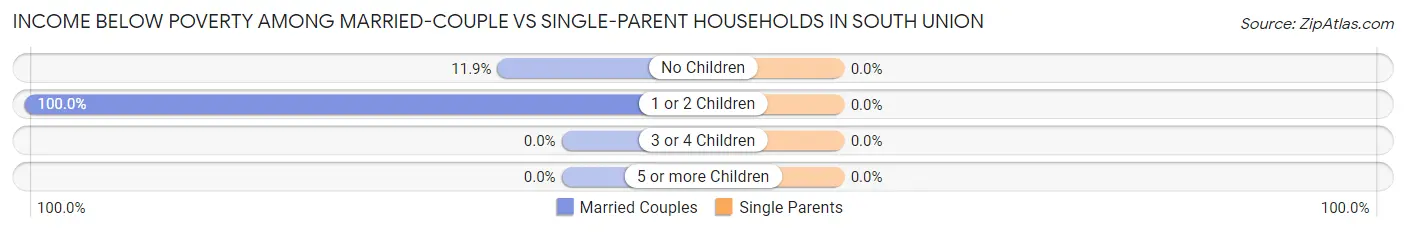 Income Below Poverty Among Married-Couple vs Single-Parent Households in South Union
