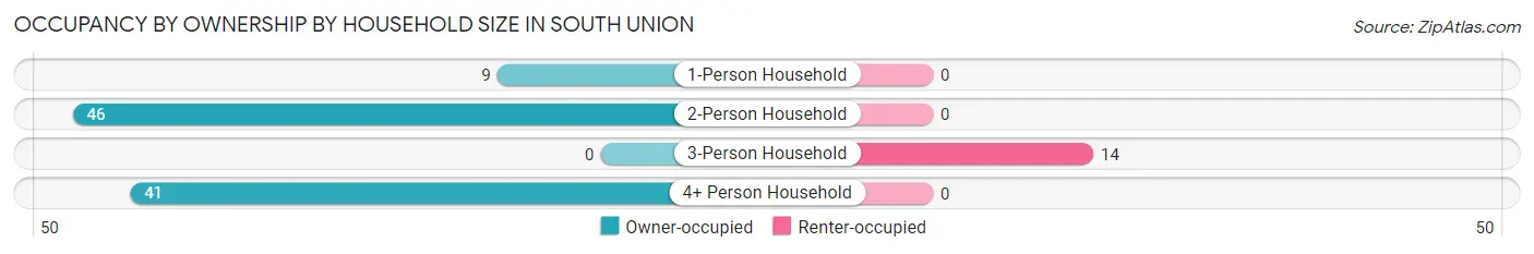 Occupancy by Ownership by Household Size in South Union