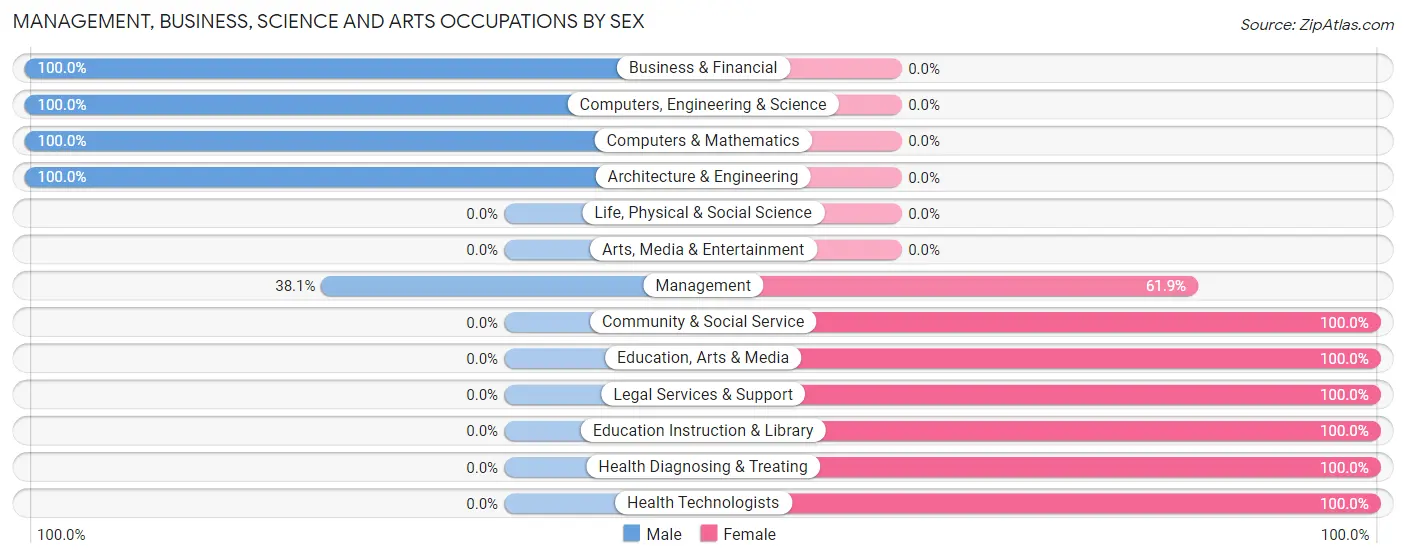 Management, Business, Science and Arts Occupations by Sex in Stateburg