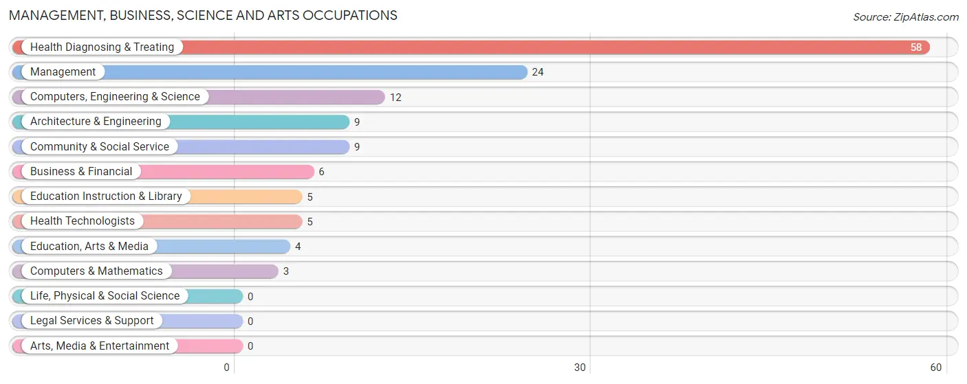 Management, Business, Science and Arts Occupations in Ware Shoals