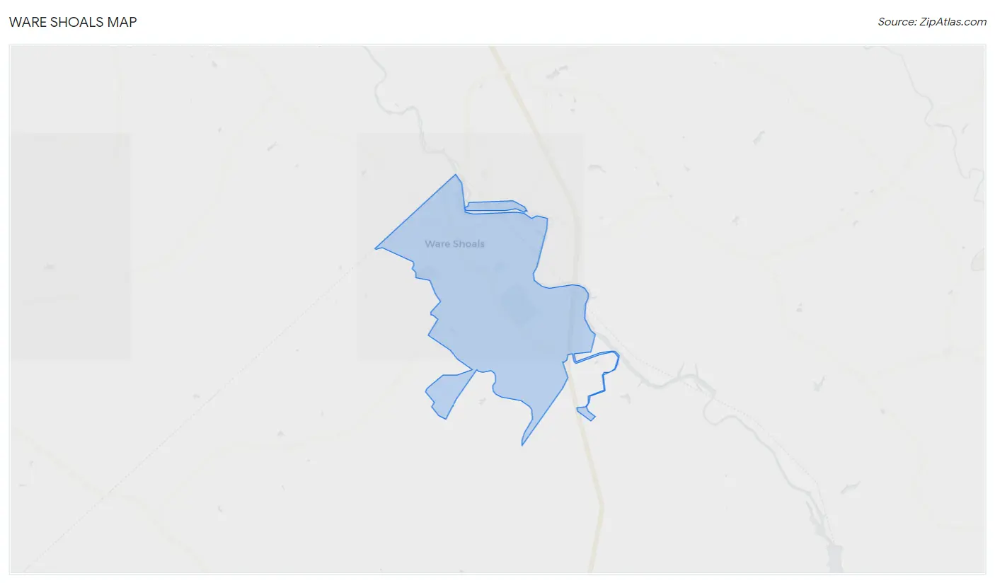 Ware Shoals Map