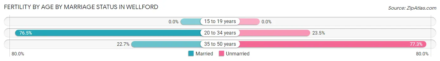 Female Fertility by Age by Marriage Status in Wellford