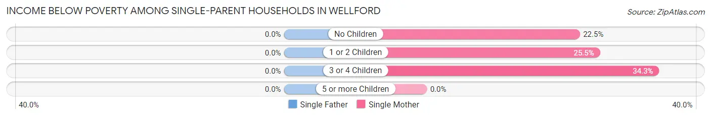 Income Below Poverty Among Single-Parent Households in Wellford