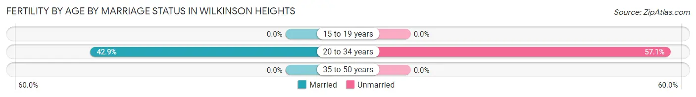 Female Fertility by Age by Marriage Status in Wilkinson Heights
