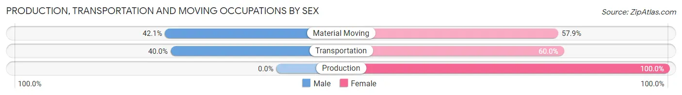 Production, Transportation and Moving Occupations by Sex in Yemassee