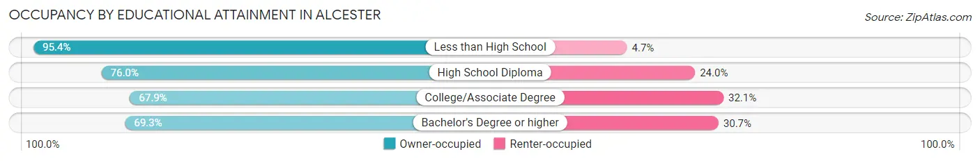 Occupancy by Educational Attainment in Alcester
