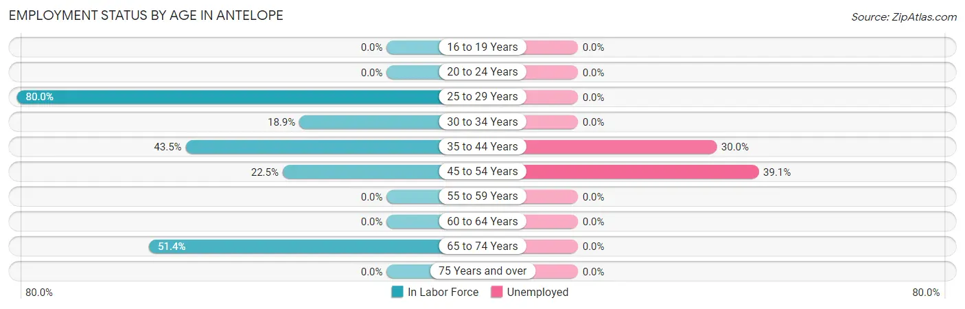Employment Status by Age in Antelope