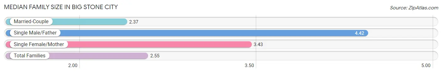 Median Family Size in Big Stone City