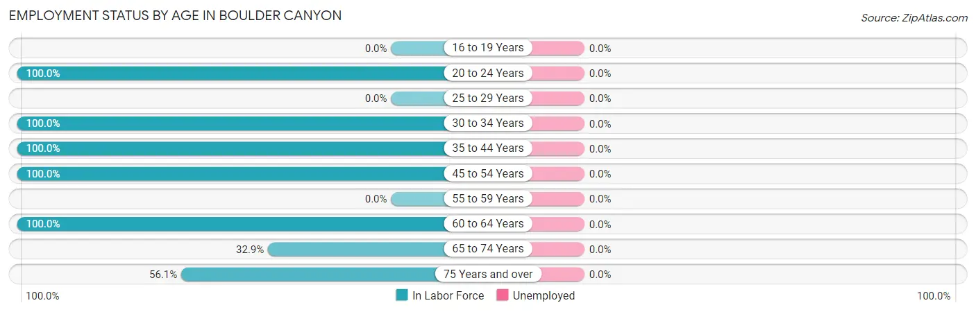 Employment Status by Age in Boulder Canyon