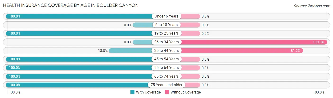 Health Insurance Coverage by Age in Boulder Canyon