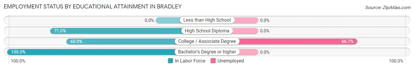 Employment Status by Educational Attainment in Bradley