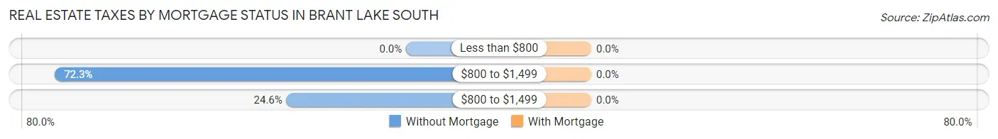 Real Estate Taxes by Mortgage Status in Brant Lake South
