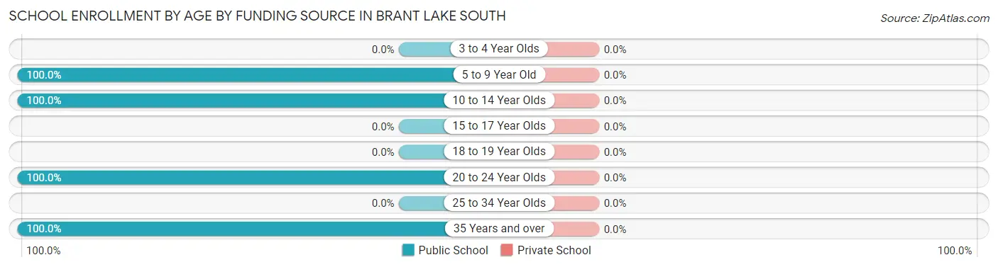 School Enrollment by Age by Funding Source in Brant Lake South