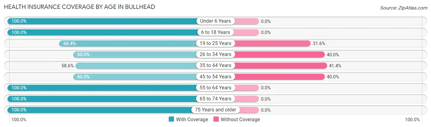 Health Insurance Coverage by Age in Bullhead