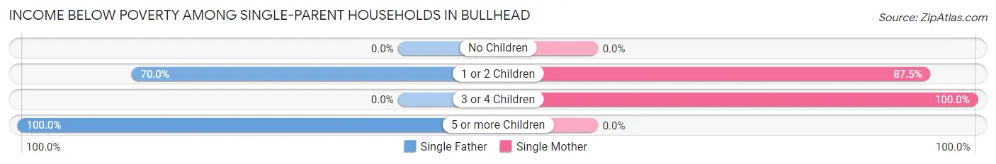 Income Below Poverty Among Single-Parent Households in Bullhead