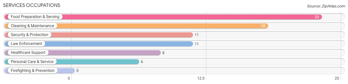 Services Occupations in Colman