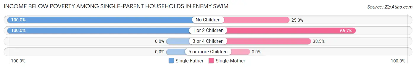 Income Below Poverty Among Single-Parent Households in Enemy Swim