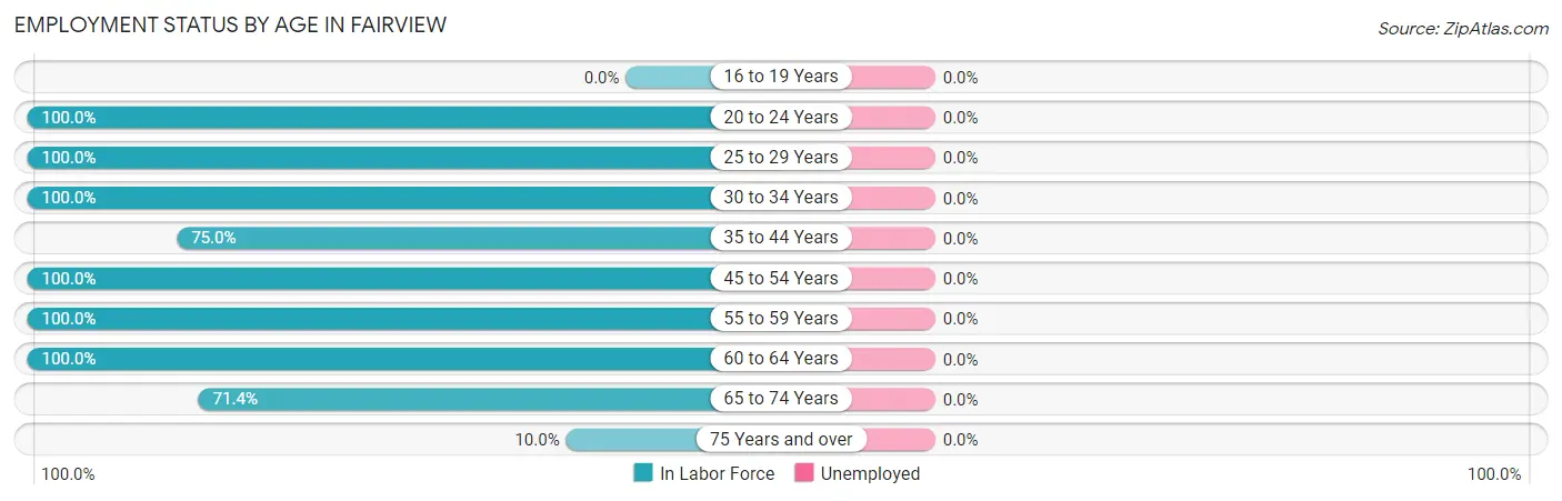 Employment Status by Age in Fairview