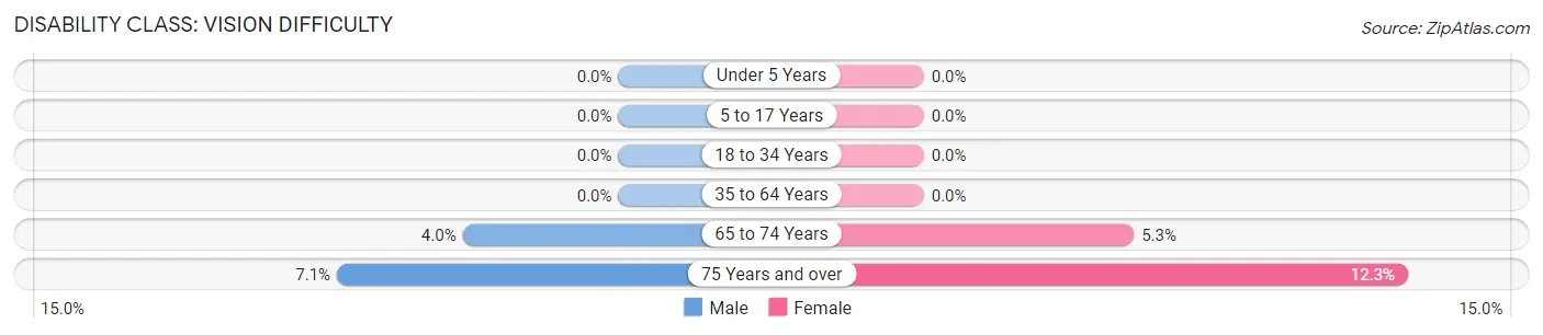 Disability in Groton: <span>Vision Difficulty</span>