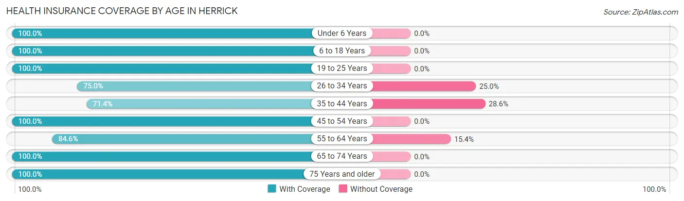Health Insurance Coverage by Age in Herrick