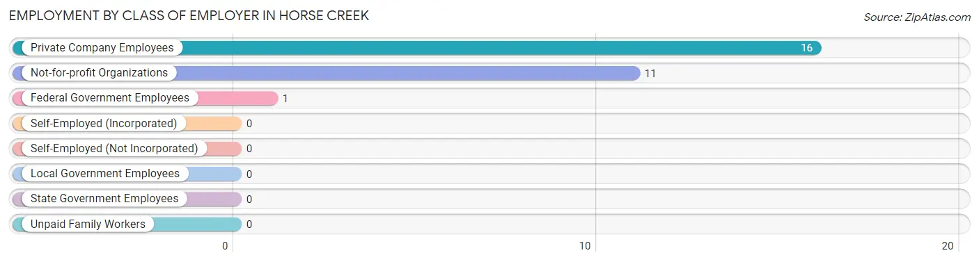 Employment by Class of Employer in Horse Creek