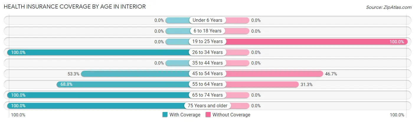 Health Insurance Coverage by Age in Interior
