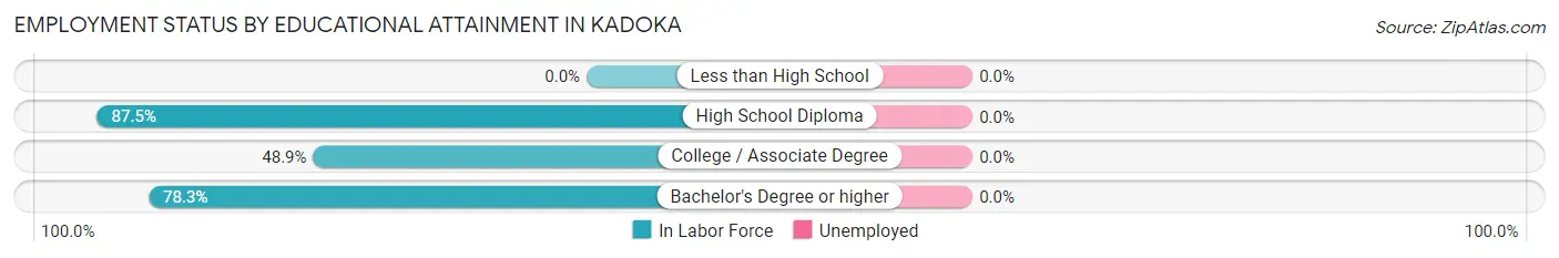 Employment Status by Educational Attainment in Kadoka