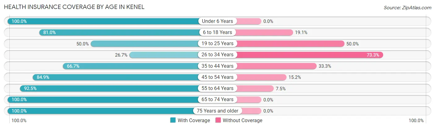 Health Insurance Coverage by Age in Kenel