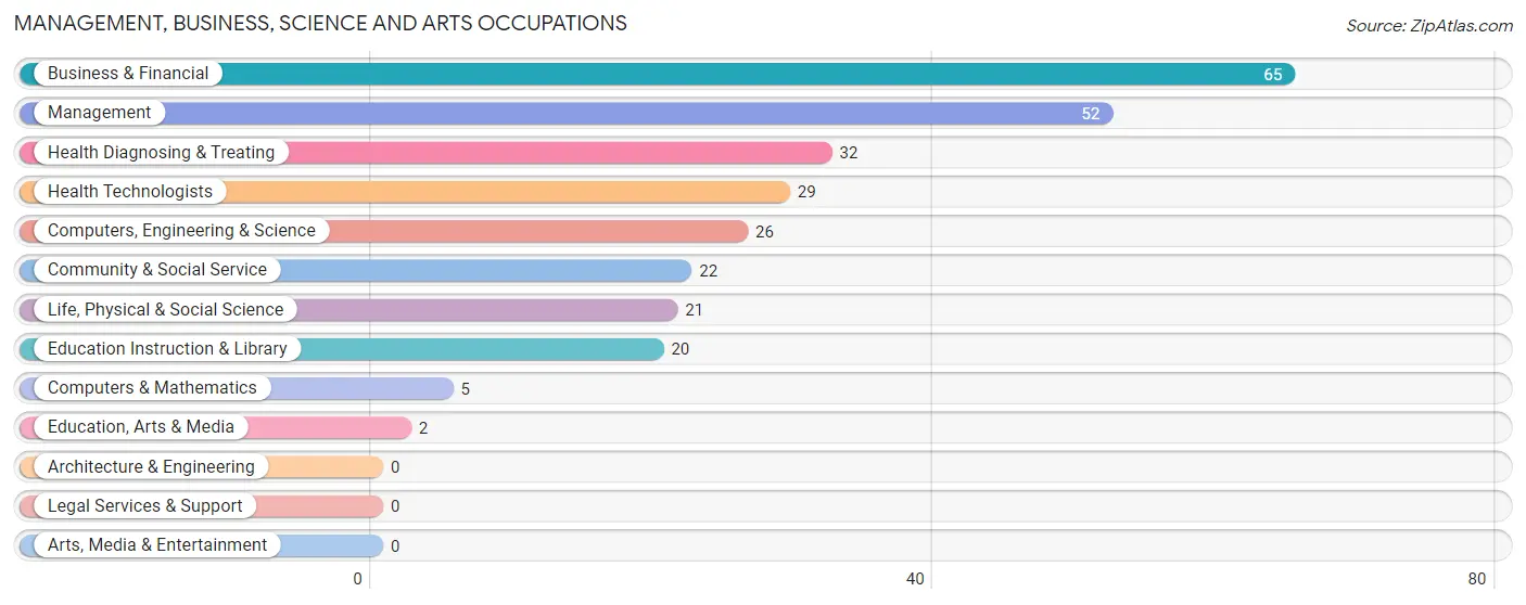 Management, Business, Science and Arts Occupations in Lake Madison