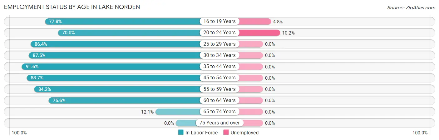 Employment Status by Age in Lake Norden