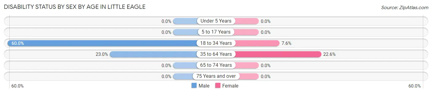 Disability Status by Sex by Age in Little Eagle