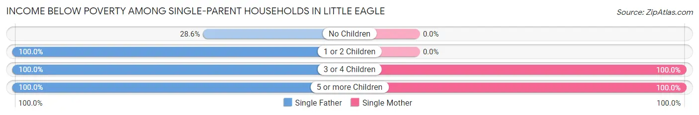 Income Below Poverty Among Single-Parent Households in Little Eagle