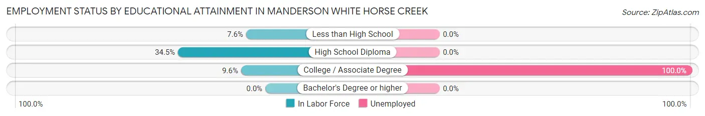 Employment Status by Educational Attainment in Manderson White Horse Creek