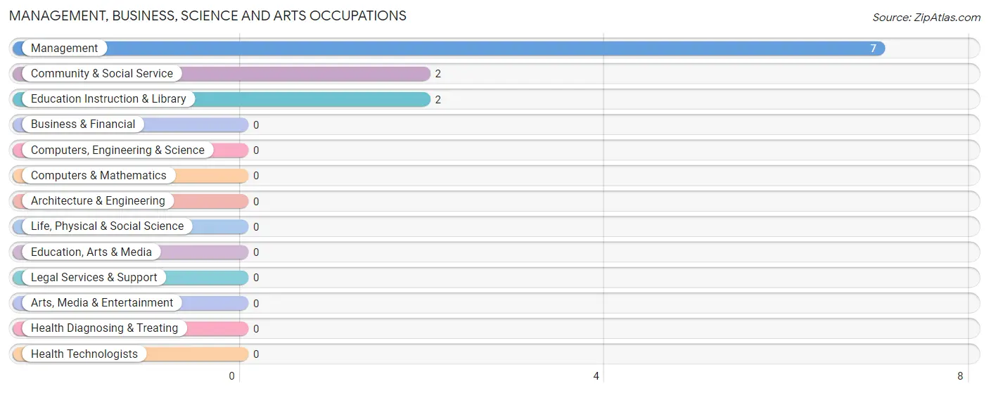 Management, Business, Science and Arts Occupations in Marty