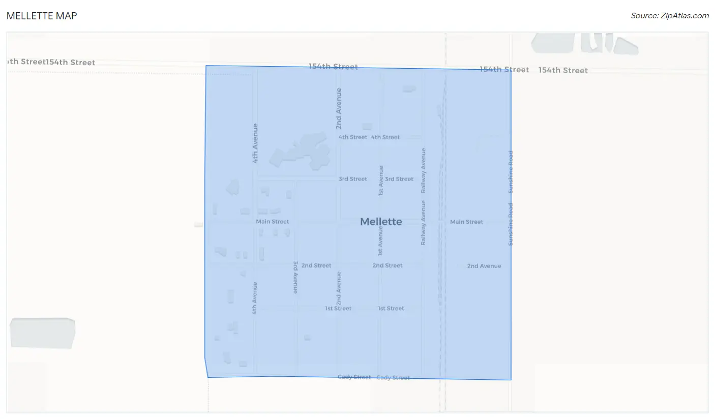 Mellette Map