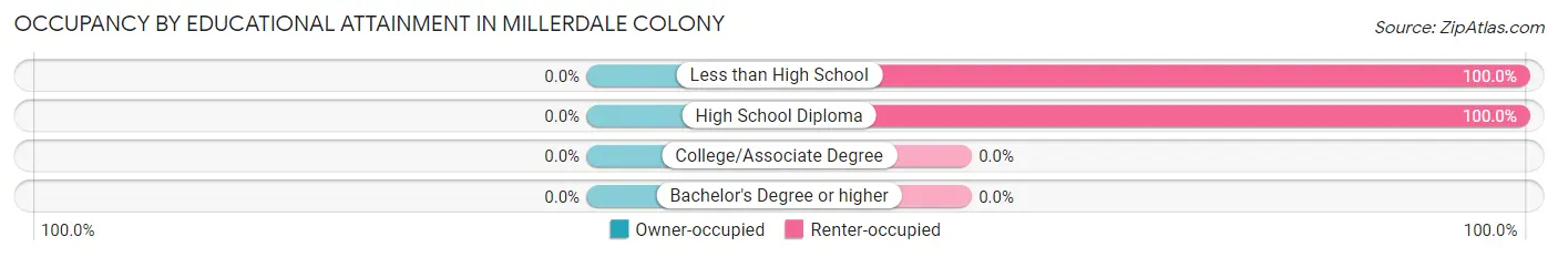 Occupancy by Educational Attainment in Millerdale Colony